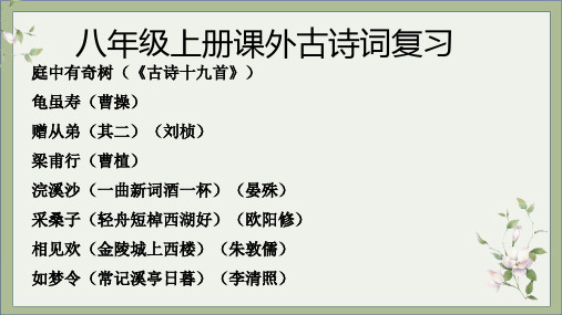 课外古诗词复习课件(共47张PPT) 2021—2022学年部编版语文八年级上册