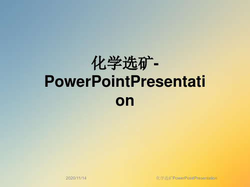 化学选矿PowerPointPresentation