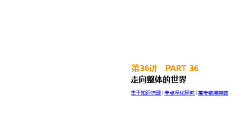 2020届高考一轮复习通史版历史课件：第12单元 第36讲 走向整体的世界 Word版含答案