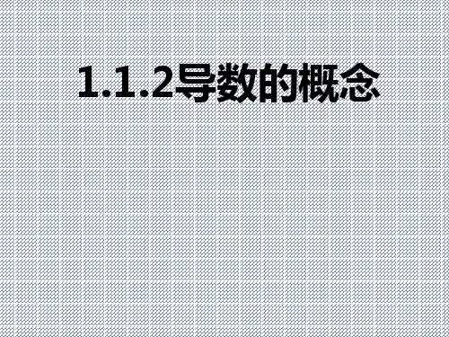 河北专用人教A版高二数学选修2-2课件1.1.2导数的概念