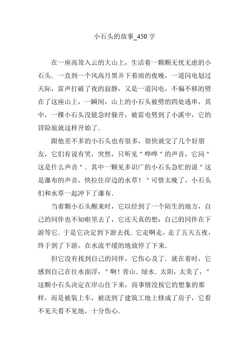 小石头的故事_450字