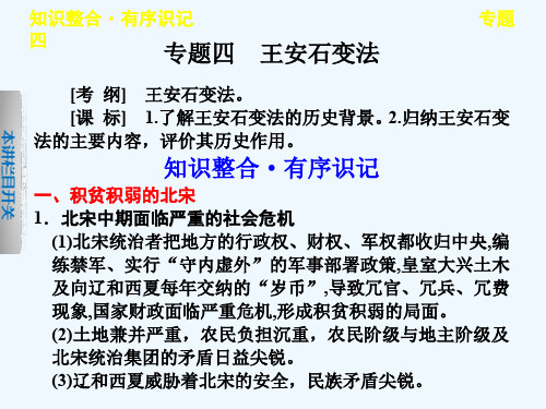 选修 历史上重大改革回眸 专题四