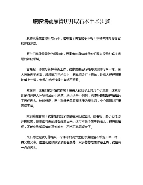 腹腔镜输尿管切开取石术手术步骤