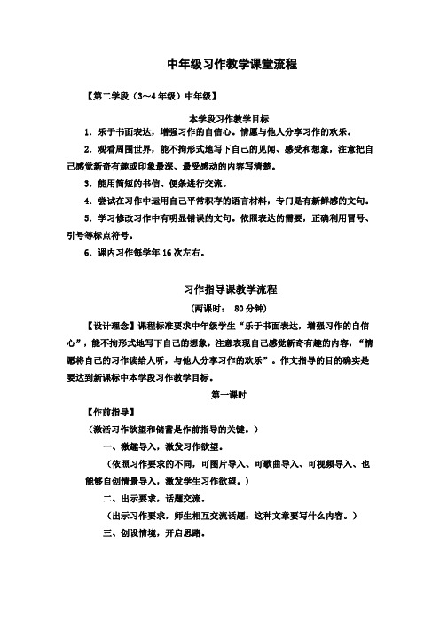 习作教学课堂流程