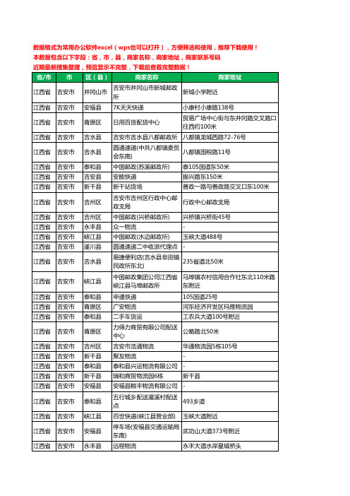 2020新版江西省吉安市运输工商企业公司商家名录名单黄页联系电话号码地址大全1547家