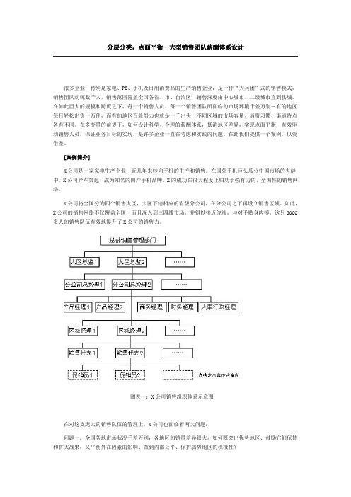 分层分类,点面平衡—大型销售团队薪酬体系设计