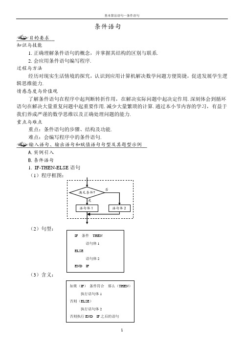 基本算法语句-条件语句