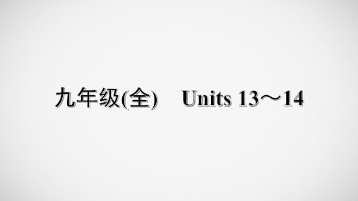 23. 九年级(全) Units 13~14-冲刺2021中考英语一轮复习教材梳理课件