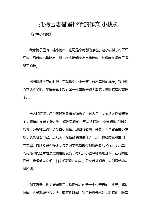 托物言志借景抒情的作文,小桃树