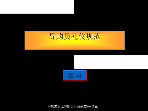 导购员礼仪规范培训课件(PPT 17页)