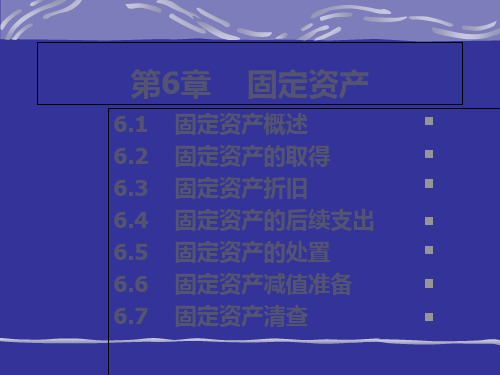 财务会计学 第06章 固定资产 78页PPT文档