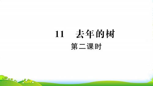 2021-2022新人教版四年级语文上册第三组11去年的树(第2课时)习题课件