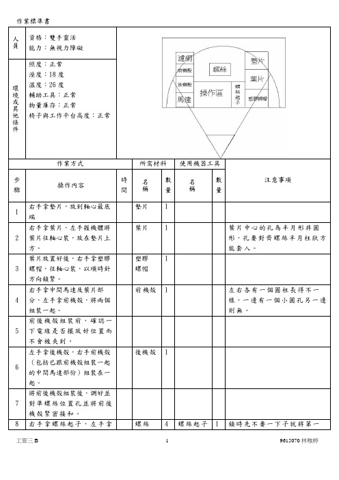 作业标准书