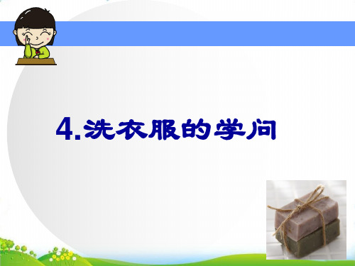 【苏教版】科学《洗衣服的学问》PPT-公开课