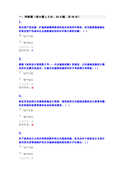 会计继续教育试卷及答案