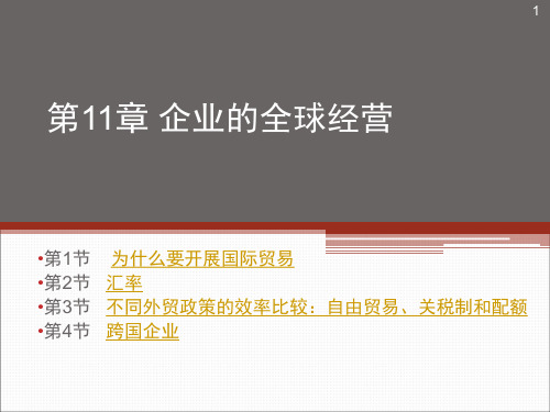 管理经济学吴德庆版企业的全球经营PPT课件