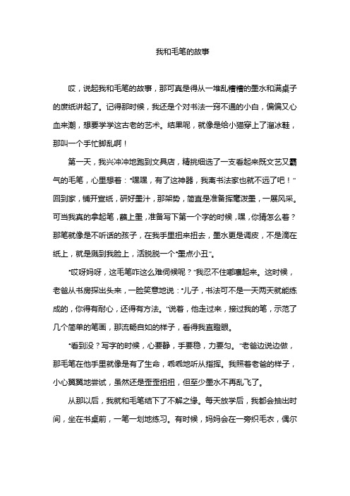 我和毛笔的故事作文