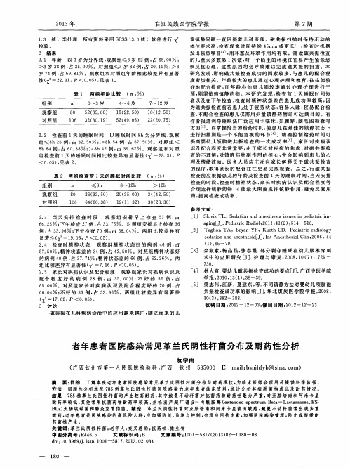 老年患者医院感染常见革兰氏阴性杆菌分布及耐药性分析