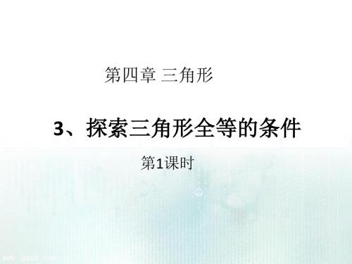 北师大版七年级下册4.3、探索三角形全等的条件(共65张PPT)