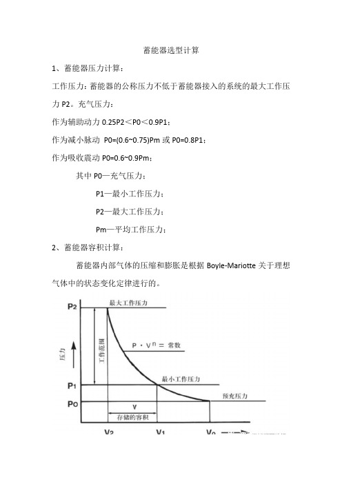 蓄能器选型计算