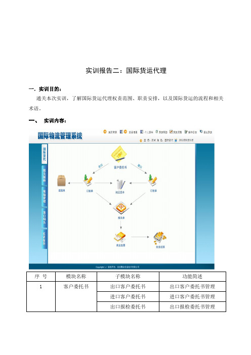 国际物流实训报告二