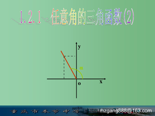 高中数学 1.2.1任意角的三角函数2 新人教A版必修4