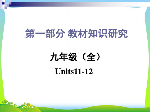 2021人教版九年级中考英语Units11-12复习课件