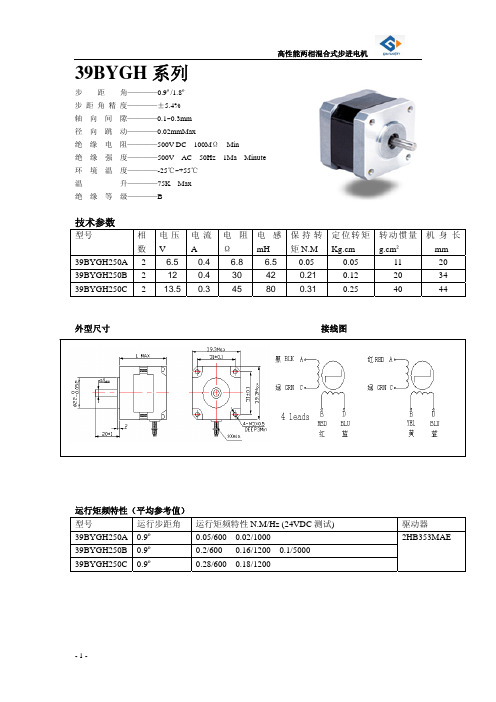 39BYGH 系列 步距角————09