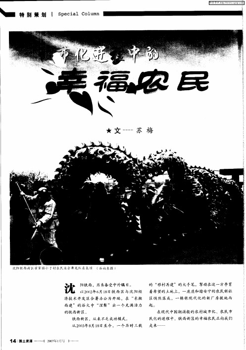 城市化进程中的幸福农民