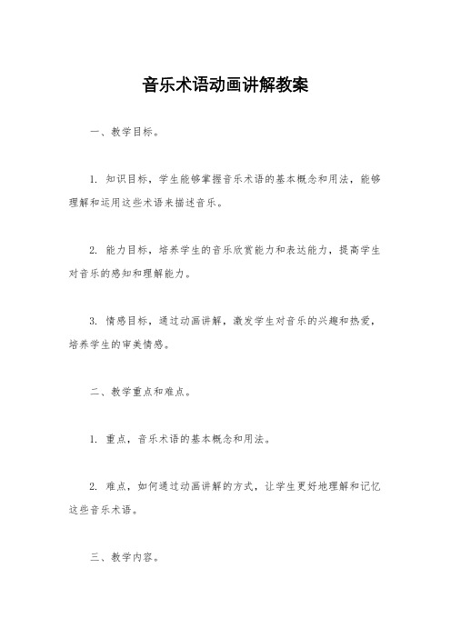 音乐术语动画讲解教案