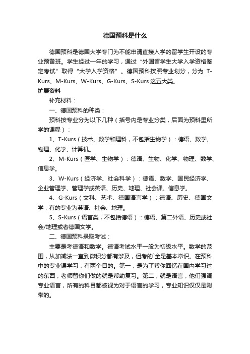 德国预科是什么