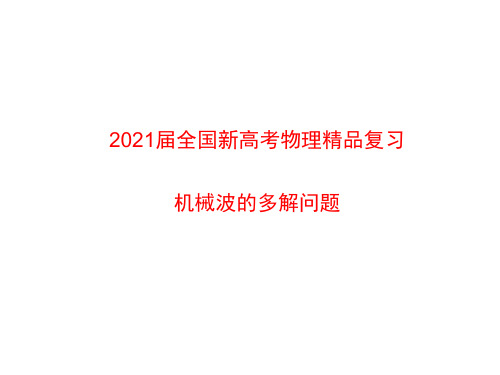 2021届全国新高考物理精品复习 机械波的多解问题