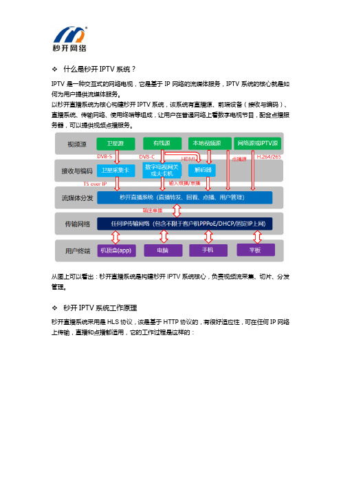 秒开IPTV系统介绍