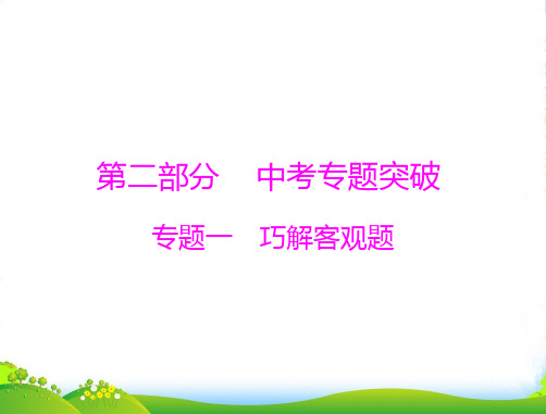 广东省中考数学复习 第二部分 中考专题突破 专题一 巧解客观题课件