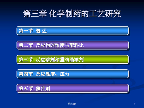 化学制药的工艺研究ppt课件