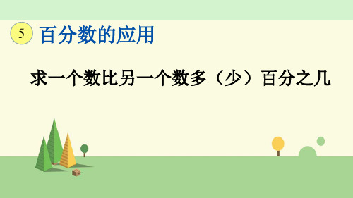 冀教版数学六年级上册    求一个数比另一个数多(少)百分之几