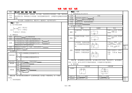中考物理一轮复习《第16讲 电路 电流 电压 电阻》导学案