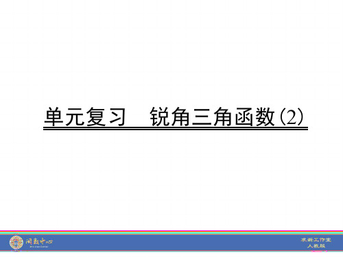 11--单元复习 锐角三角函数(2)基础训练+拓展