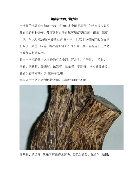 越南沉香的分辨方法