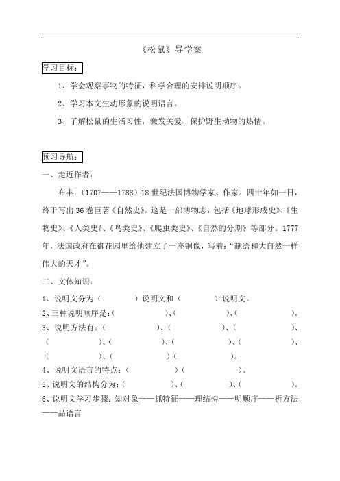 《松鼠》导学案