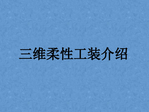 三维柔性工装介绍