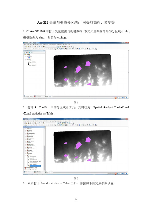 ArcGIS矢量与栅格分区统计-可提取高程、坡度等