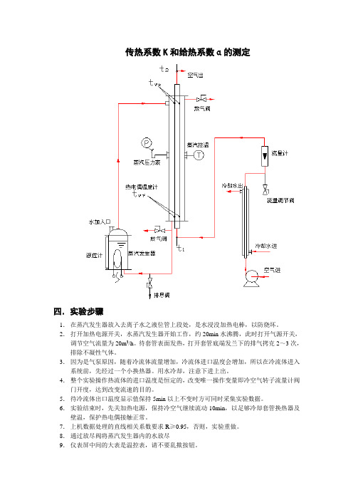 传热系数K和给热系数Α和流化床干燥实验的计算示例