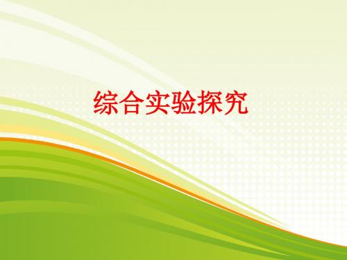 2018年高考化学二轮专题复习课件：《综合实验探究》 (共63张PPT)