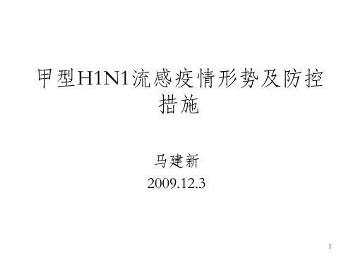 甲型H1N1流感疫情形势及防控措施