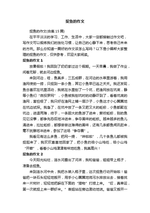 捉鱼的作文（合集15篇）