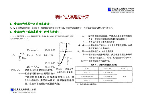 砖混-墙体抗震计算