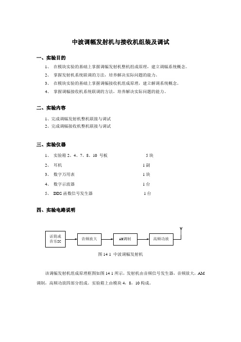 中波调幅发射机与接收机组装及调试doc.