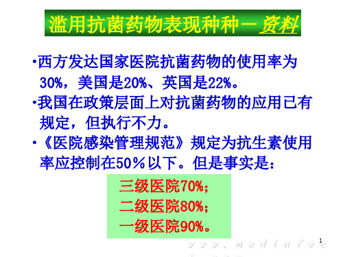 我院抗生素使用存在的问题PPT