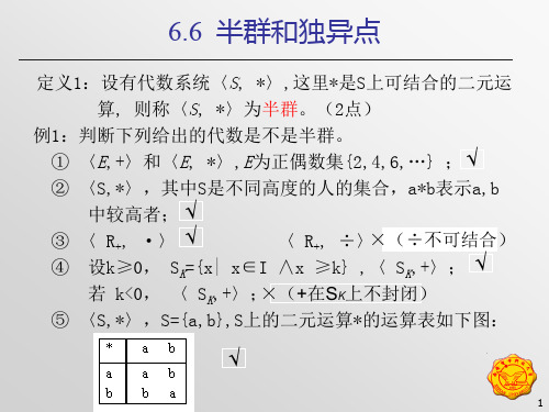 离散数学 第四讲 半群和独异点